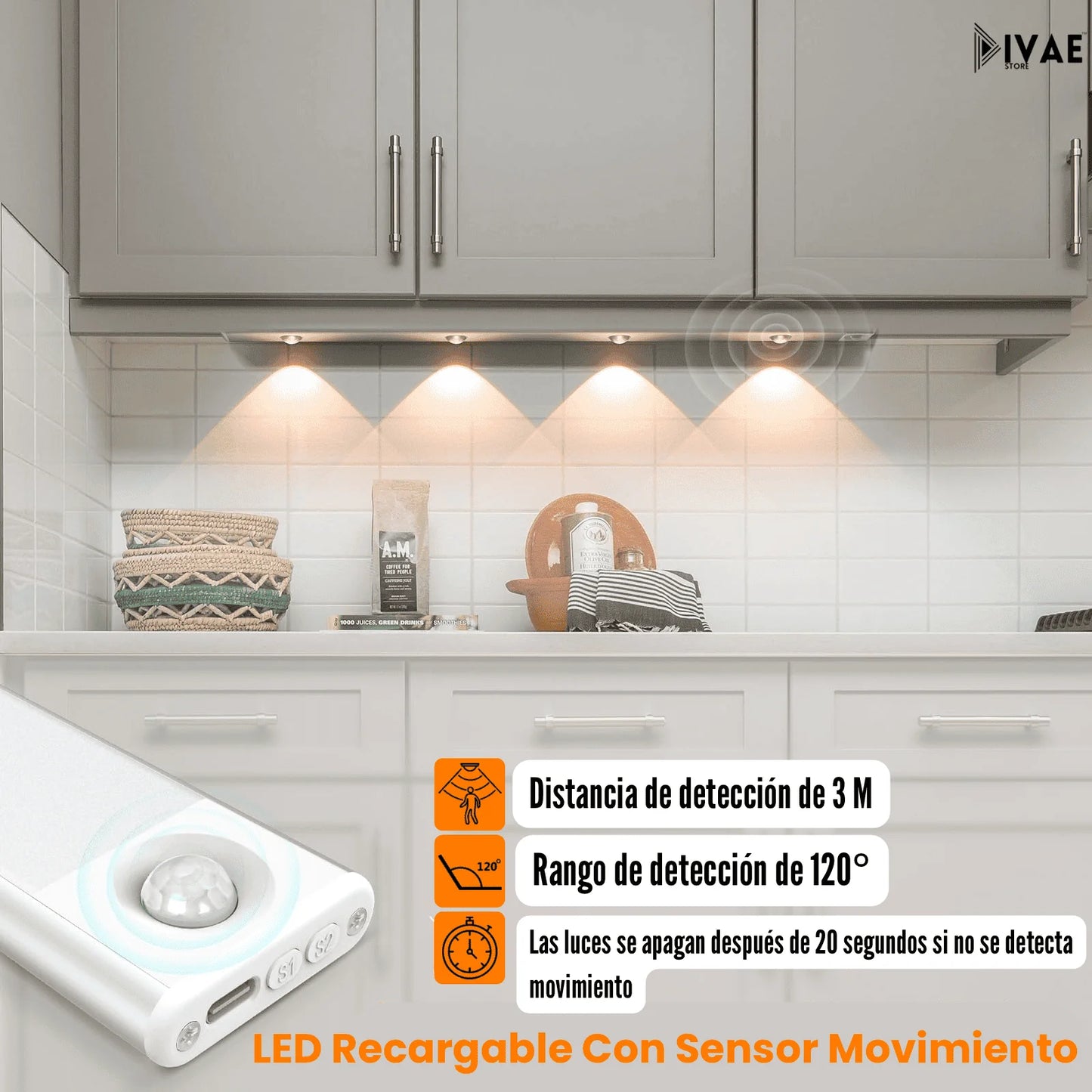 BrillaFácil® – Luz LED con Sensor, Comodidad Automática para tu Hogar