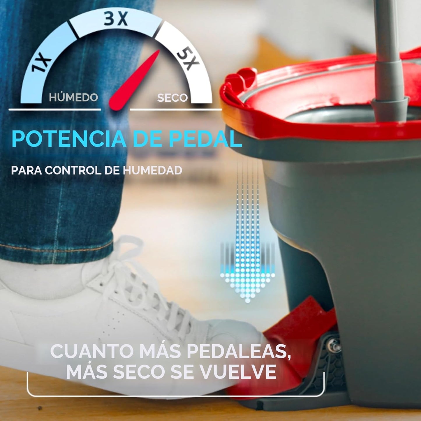 Trapeador 360 Aqua Clean Limpieza Total / incluye Dos Mopas