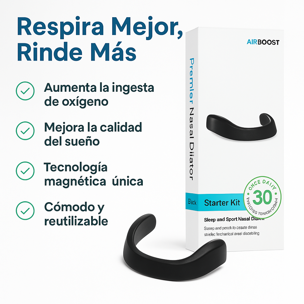 Tiras nasales AirBoots® - Respira mejor, vive mejor.