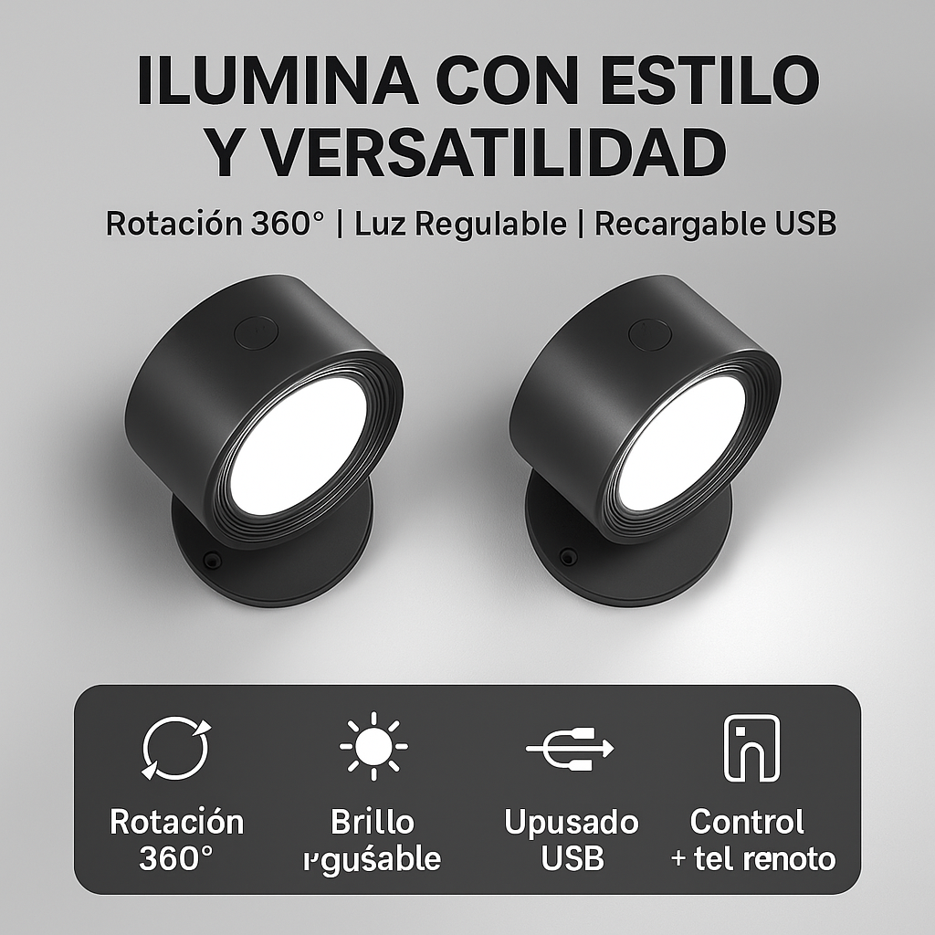 Lámpara 360 – Magnética y Recargable