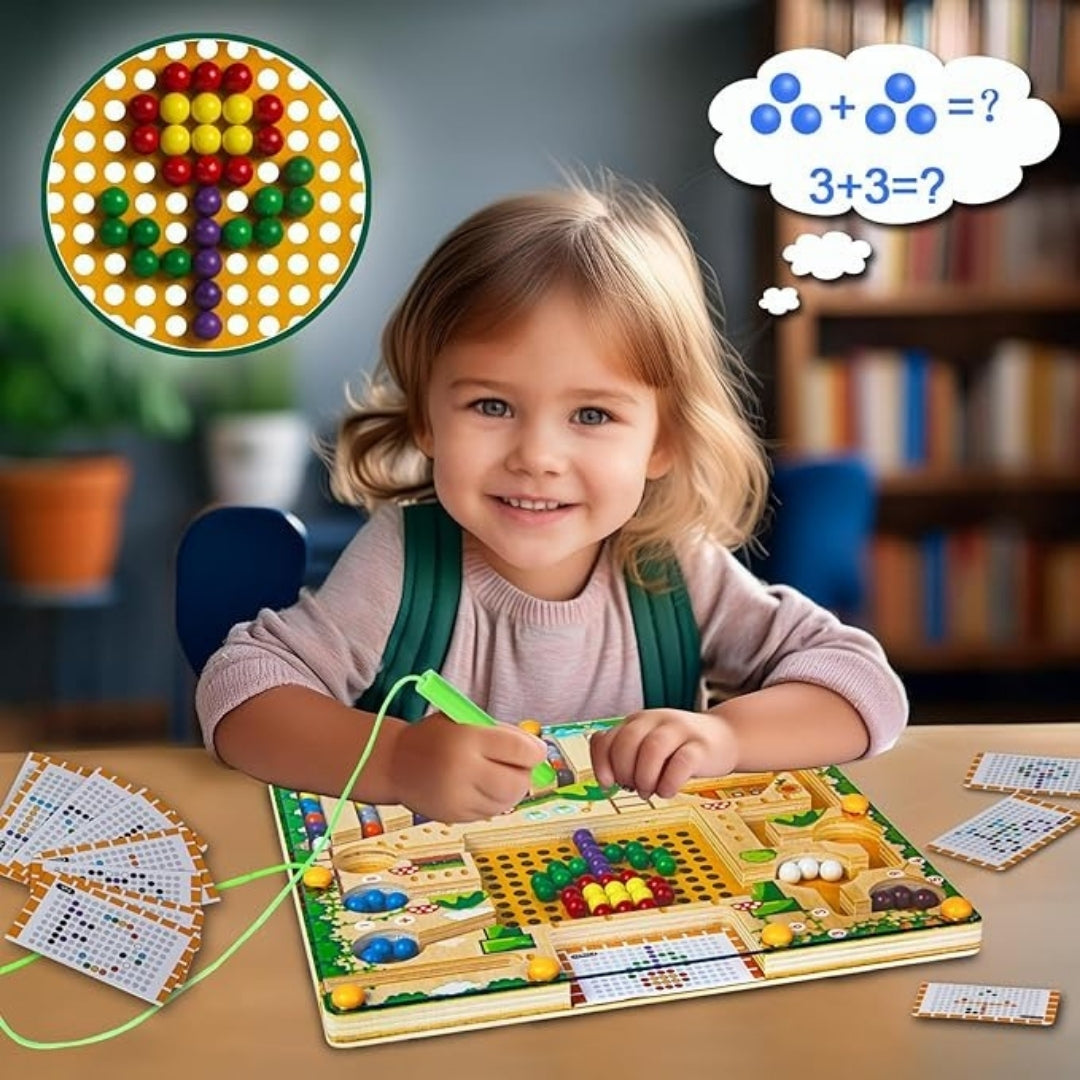 Laberinto Montessori – Juego interactivo para potenciar habilidades motoras y numéricas.