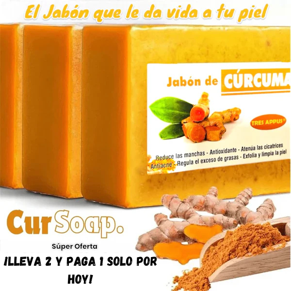 NaturaBloom® - Jabón Despigmentante Natural Con Cúrcuma