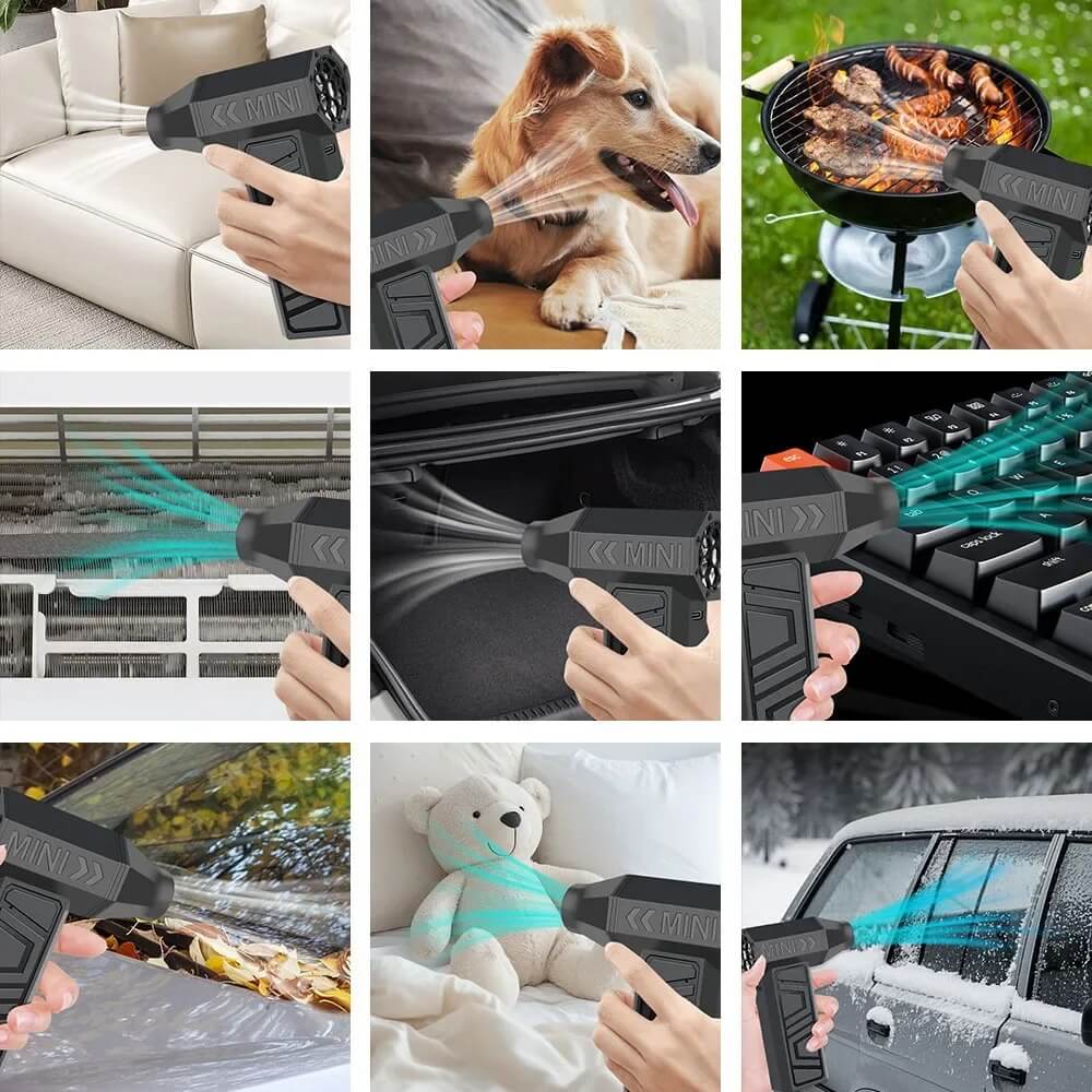 TurboClean Pro® – Soplador de Aire Comprimido Recargable