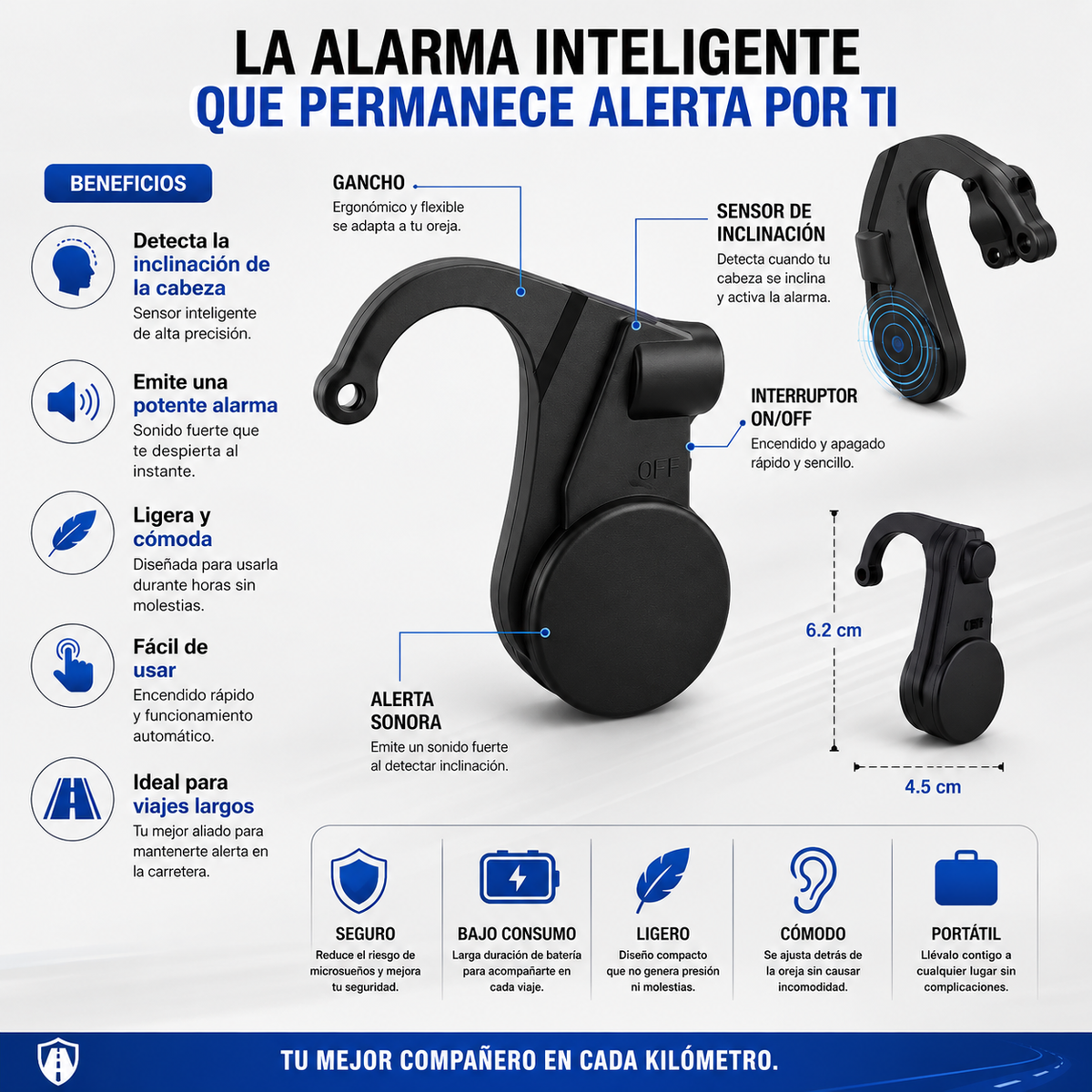 Sensor Inteligente Antisueño Para Conductores