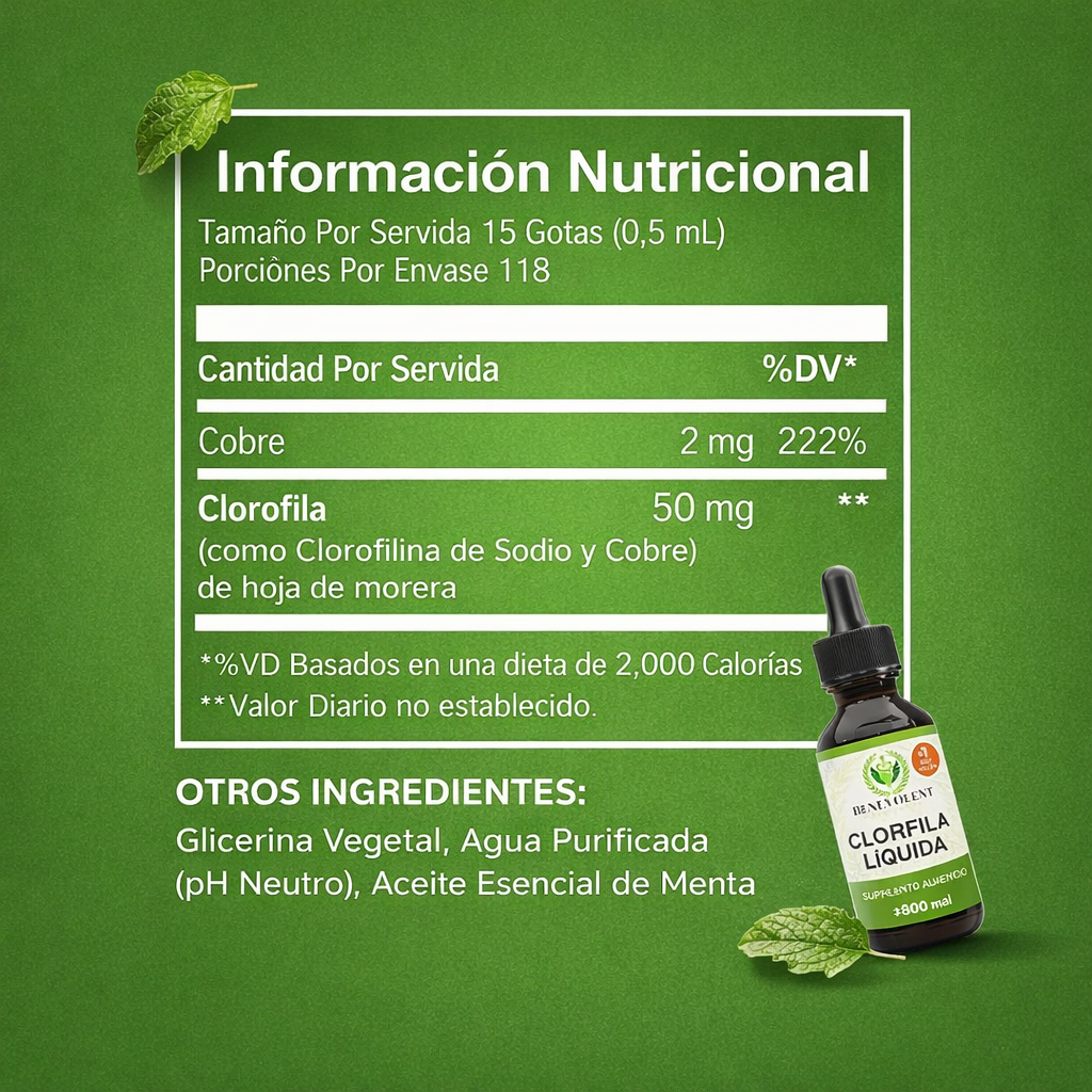 Gotas de Clorofila Energía Natural