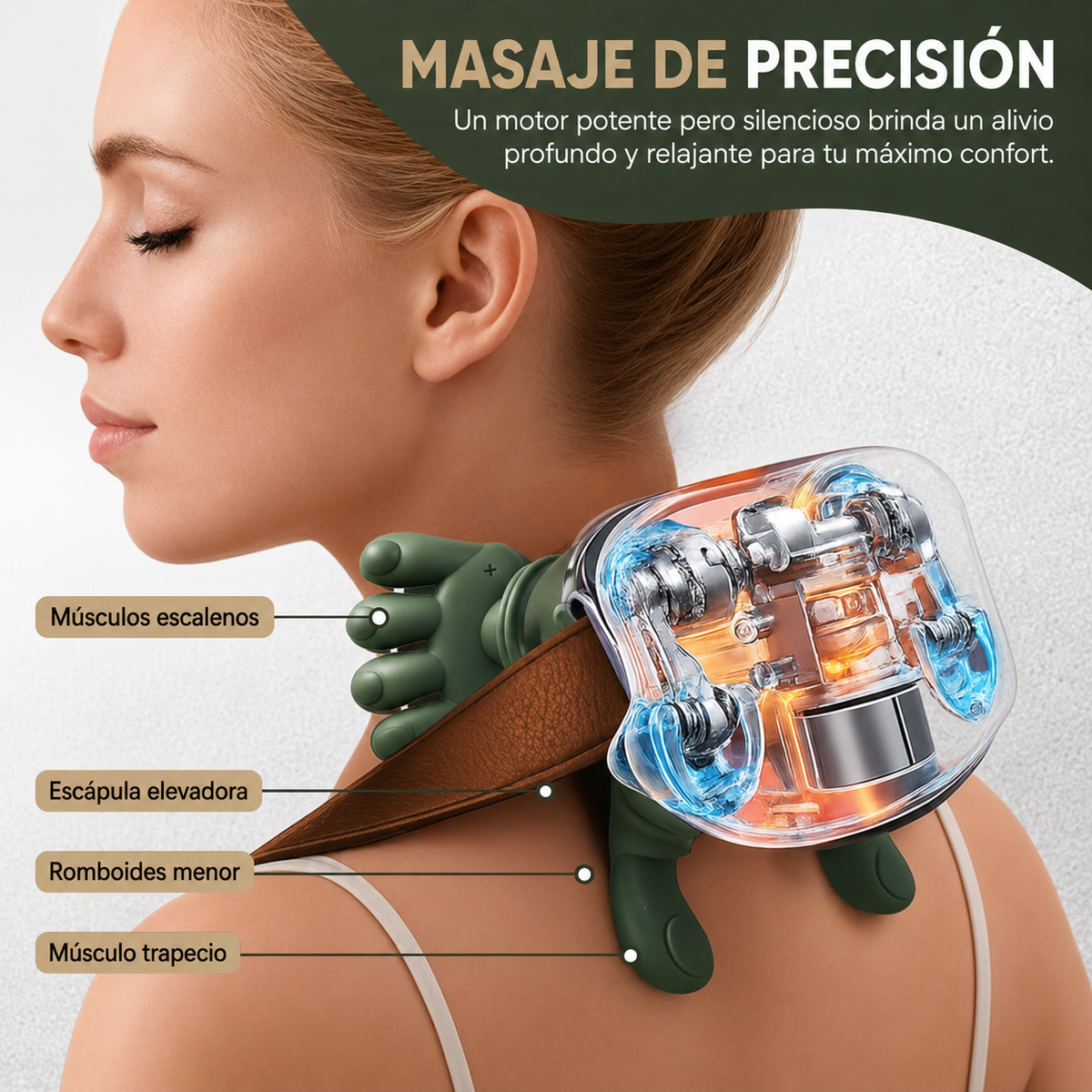 BodyRelax Pro™ | Masajeador Corporal Shiatsu con Calor 4D