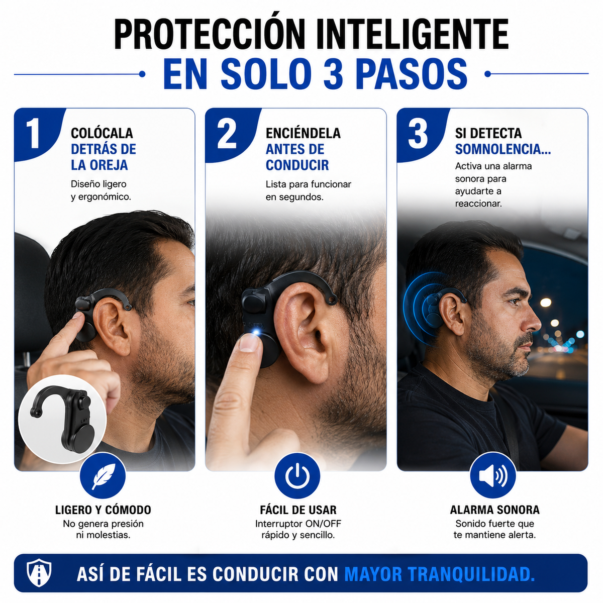 Sensor Inteligente Antisueño Para Conductores