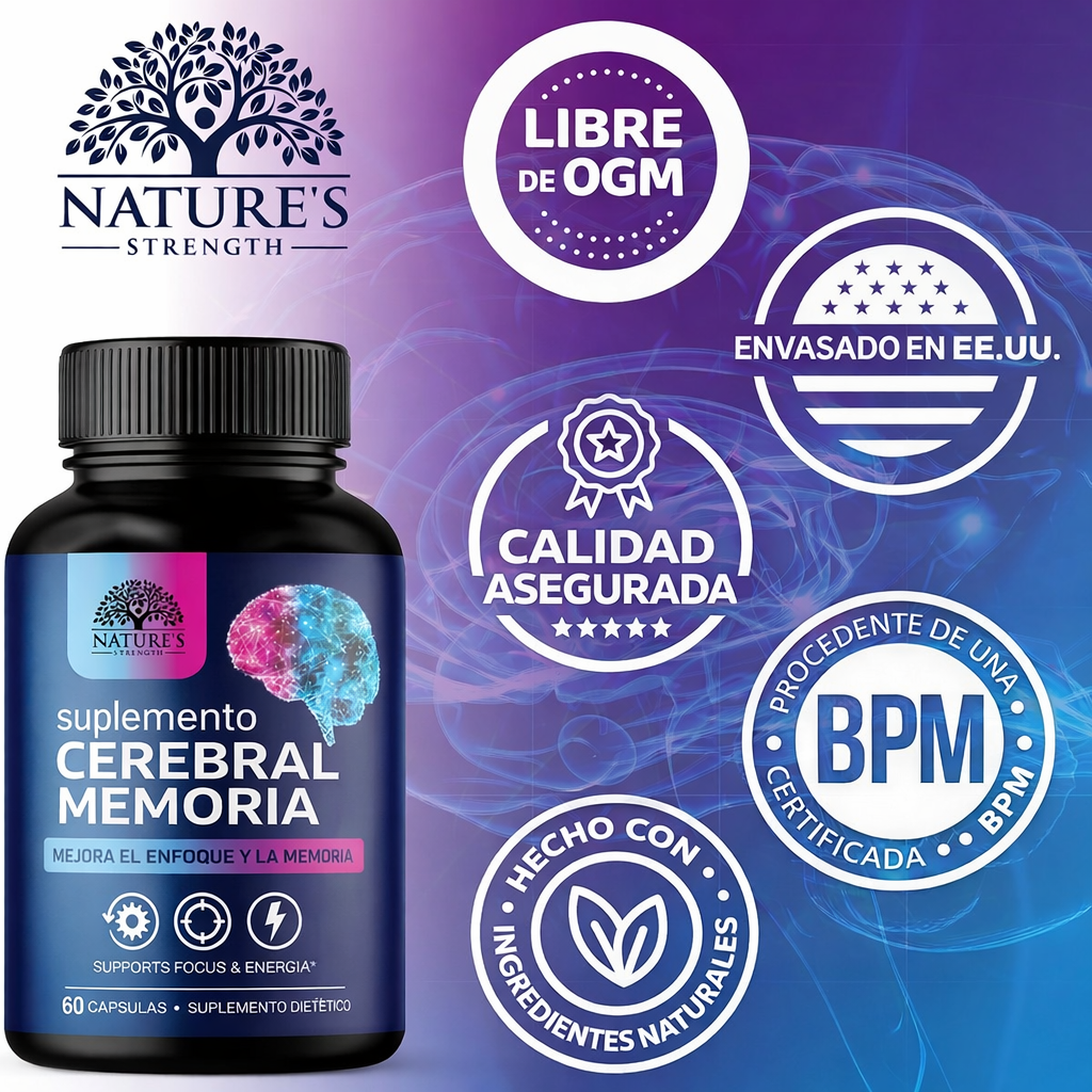 Brain Memory – Suplemento Avanzado para Memoria, Enfoque y Claridad Mental