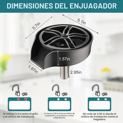 LimpiaJet Pro™ – Enjuagadora de Vasos y Botellas
