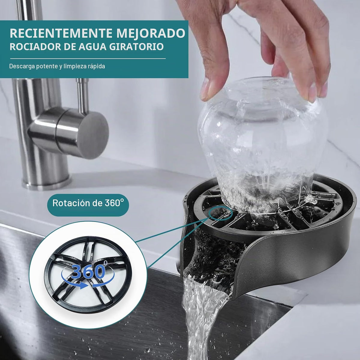 LimpiaJet Pro™ – Enjuagadora de Vasos y Botellas
