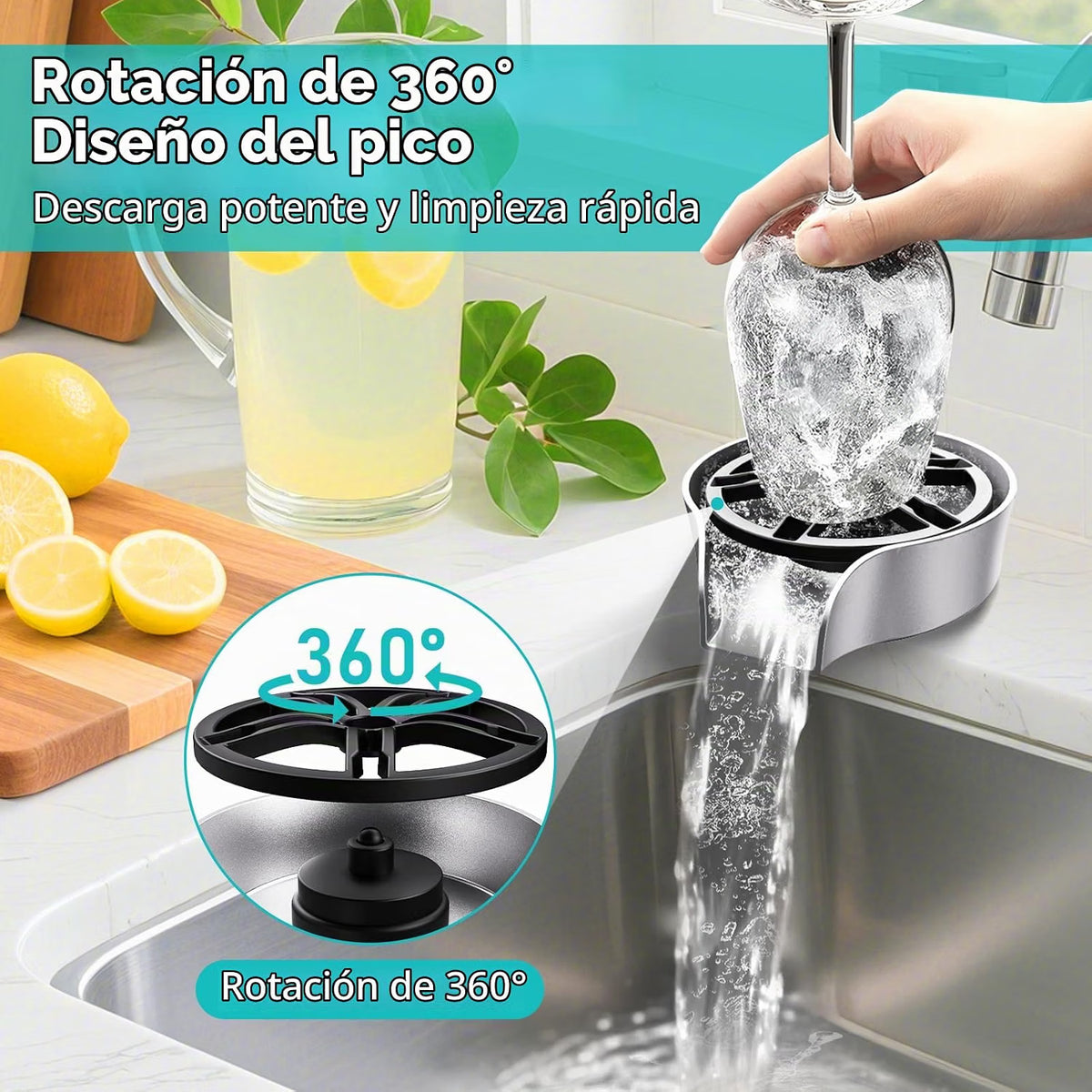 LimpiaJet Pro™ – Enjuagadora de Vasos y Botellas