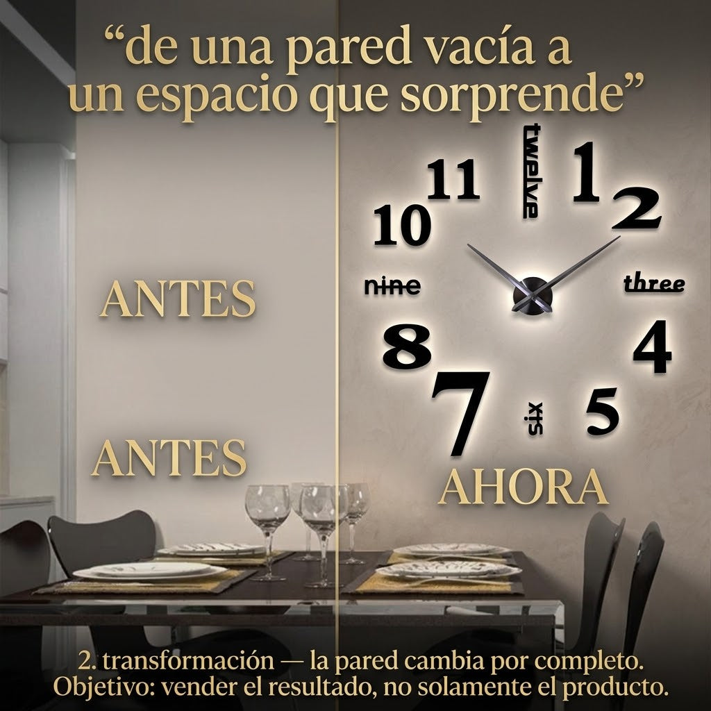 Reloj 3D Decorativo Premium