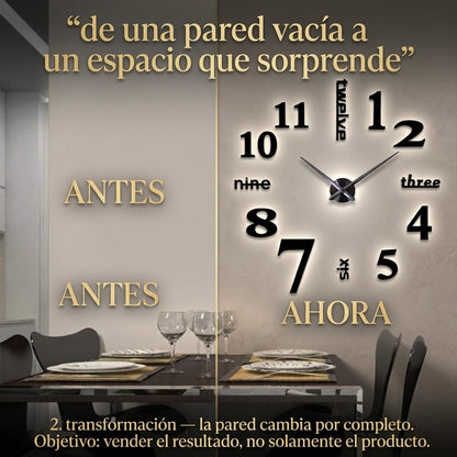 Reloj 3D Decorativo Premium
