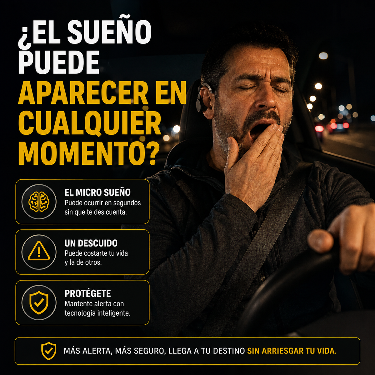 Sensor Inteligente Antisueño Para Conductores
