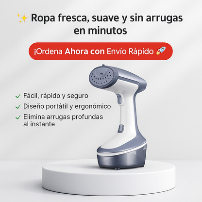 Plancha Portátil de Vapor- Elimina Las Arrugas Al Instante