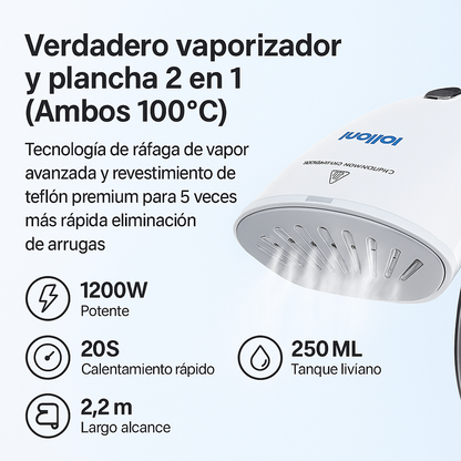 Plancha Portátil de Vapor- Elimina Las Arrugas Al Instante