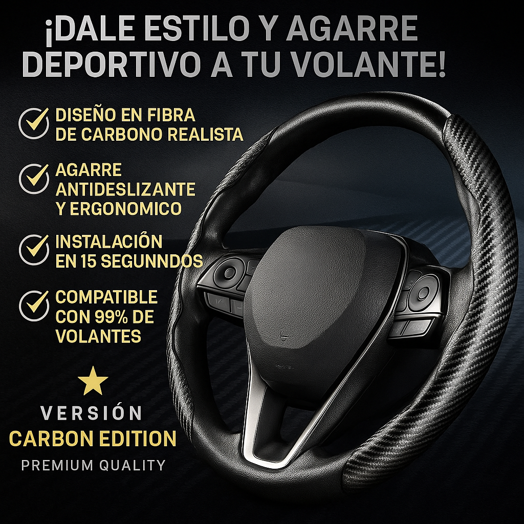 CarbonDrive™ - Fundas de Volante Premium