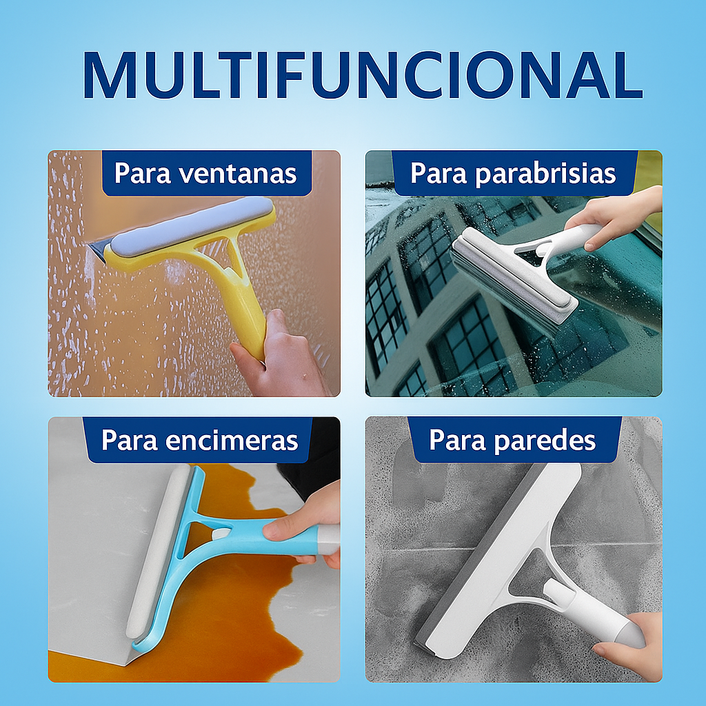 Limpia Vidrios Pro 3 en 1 - Limpieza rápida, sin manchas ni esfuerzo