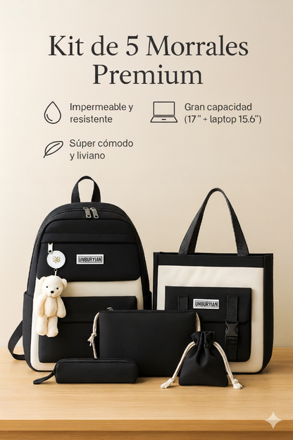 Kit de 5 Morrales Premium con Estilo Kawaii - SweetPack