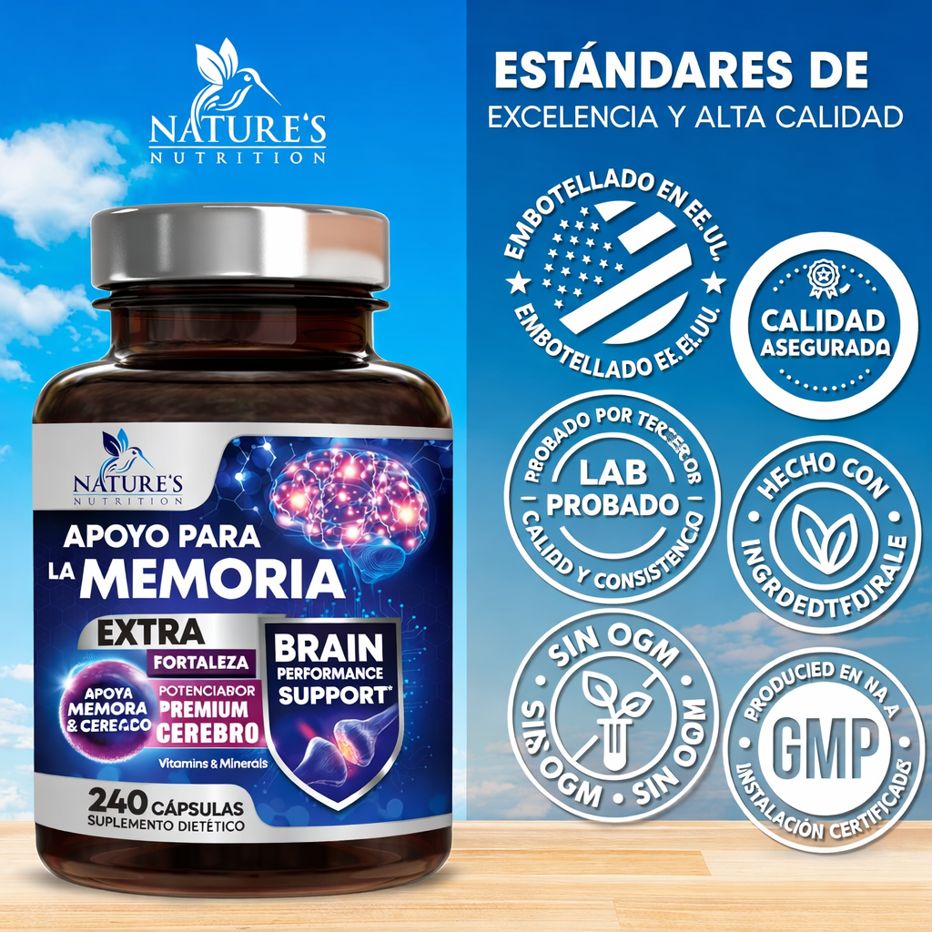 Brain Memory – Suplemento Avanzado para Memoria, Enfoque y Claridad Mental