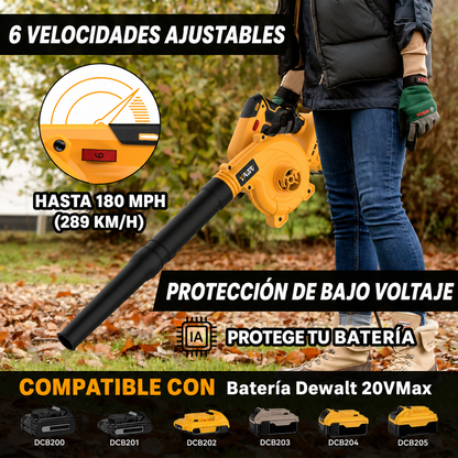 Sopladora Y Aspiradora profesional AirForce™ 6 en 1 con Kit Completo