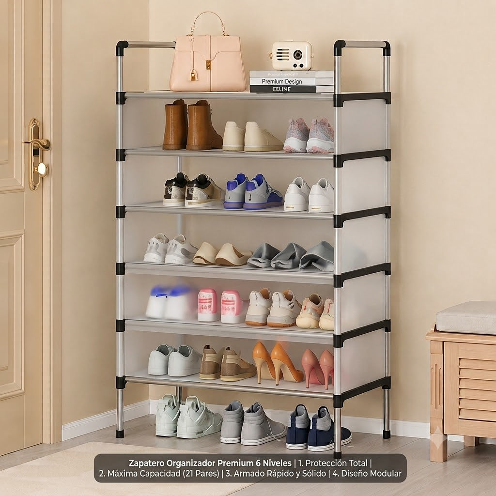 Zapatero Organizador Premium 6 Niveles