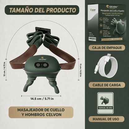 BodyRelax Pro™ | Masajeador Corporal Shiatsu con Calor 4D