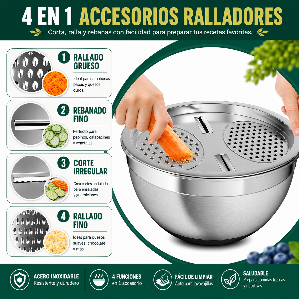 RallaFresh™ | Bowl Escurridor 9 en 1