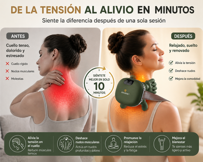 BodyRelax Pro™ | Masajeador Corporal Shiatsu con Calor 4D