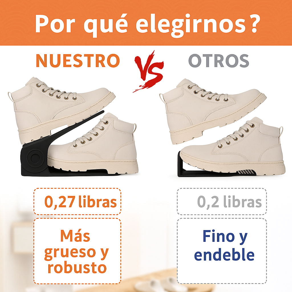 Shoebox Duo™- Organizador Vertical con Altura Ajustable para Todo Tipo de Calzado